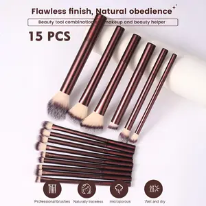 15PCS Cosmetic Brushes,High-Quality Synthetic Fibers And Cover Many Types Brush,Suitable For All Skin Types And Populations,Travel Essential,Valentine's Day,Gifts For Women,Professional Complete Makeup Kit