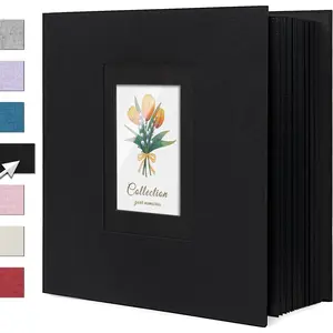 Linen Fabric Cover 4x6 Photo Album Large Capacity 1000 Pockets for Wedding School Family Anniversary Baby Memory Engagement Travel Black