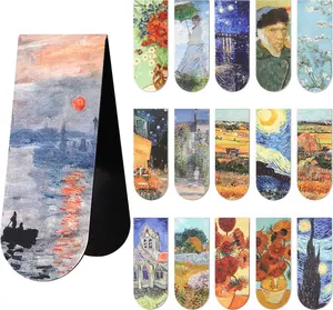 16 count  Bookmarks - Bookmarks for Book Lovers, Bulk Book Marks, Oil Painting  Bookmark for Women, Men, , Students
