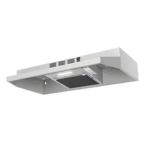 Range Hood 30 Inch Under Cabinet, Stainless Steel Kitchen Vent Hood 280CFM, Built-In Kitchen Stove Hood W/Rocker Button Control, Ducted/Ductless Convertible Duct, 2 Speeds Fan, Bright LED Light