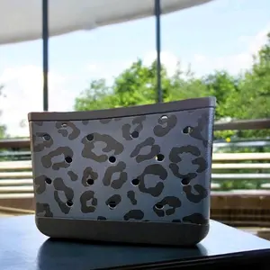 Small Black Leopard Print Tote Bag / Purse