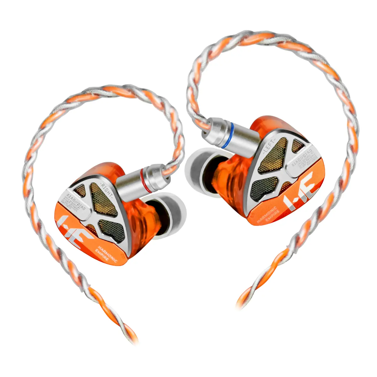 Harmonic Empire Xiao Qiao HiFi IEM Earbuds Semi-Open 10mm Graphene Dynamic Driver Detachable 0.78mm 2-Pin Cable Wired In-Ear Monitors for Gaming & Music
