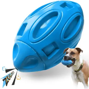 Indestructible Rubber Squeaky Dog Ball – for Aggressive Chewers, Medium/Large Breeds – Almost Unbreakable Interactive Toy