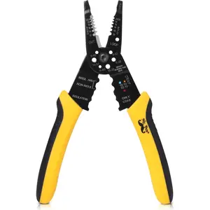 Wire Stripper, 8 inch, Wire Cutter, Wire Stripper Crimper, Wire Stripping Tool, Cable Stripper, Wiring Tools, Wire Crimping Tool