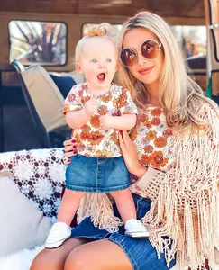 Retro Floral Tops Mommy and Me