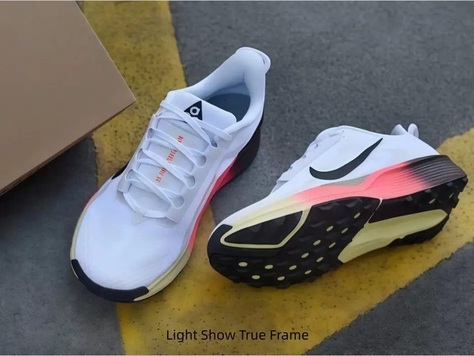Most casual shoppers overlook how rugged trail grip these soft white athletic shoes hide beneath dreamy sunset-themed exterior styling, deep lug soles hold up reliably even on steep rocky uphill hiking sections.