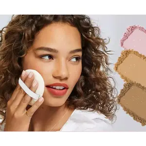 MLSMILE Pearlescent Loose Powder Light Nude Grooming Matte Powder Body Highlighter Waterproof Sweat Control Oil Fixing Powder Makeup Bronzer Cosmetic 01# Glow 10ml - Blend