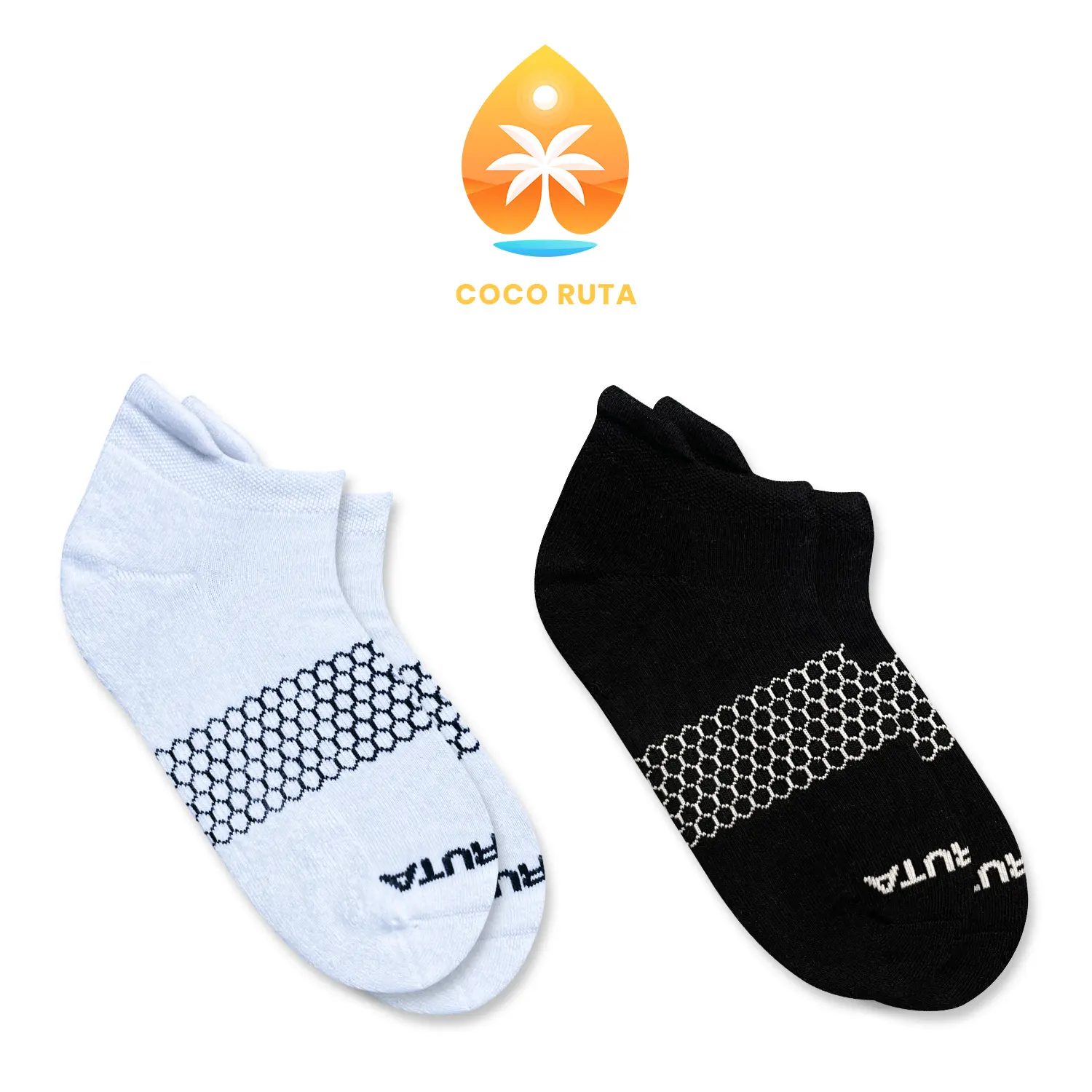 2-3-5 Packs Coco Ruta Honeycomb Ankle Support Solid Socks for