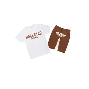 Sana White/Brown T-Shirt Short Set