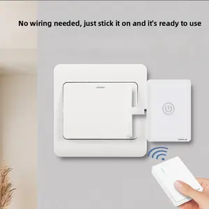 Light Off Helper RF Through-Wall Switch Controller, No Wiring Required Smart Remote Control Switch, Lazy Home Multi-Control Switch, Whole House Intelligent Light Control Switch for Bedroom and Living Room girl room accessories low cortisol stickers