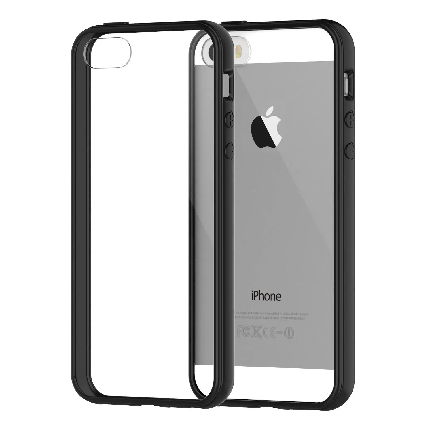 JETech Case for iPhone SE 2016, iPhone 5s and iPhone 5, Non-Yellowing, BLACK