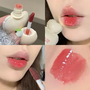 Herorange Cute Heart-Shaped Hydrating Lip Gloss, Jelly Texture Long-Lasting High Pigmentation, 6 Colors Available for All-Day Moisture
