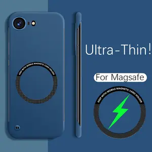 Luxury Ultra-Thin Frosted Cooling Frameless For Magsafe Case For iPhone 16E 16 15 14 13 12 11 Pro Max Plus SE4 Magnetic PC Cover