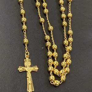 14K Gold Filled Virgen de Guadalupe Rosary 24" for Womens Mens Girls Gifts for Confirmation 1st Communion Everyday Use Beads Chain