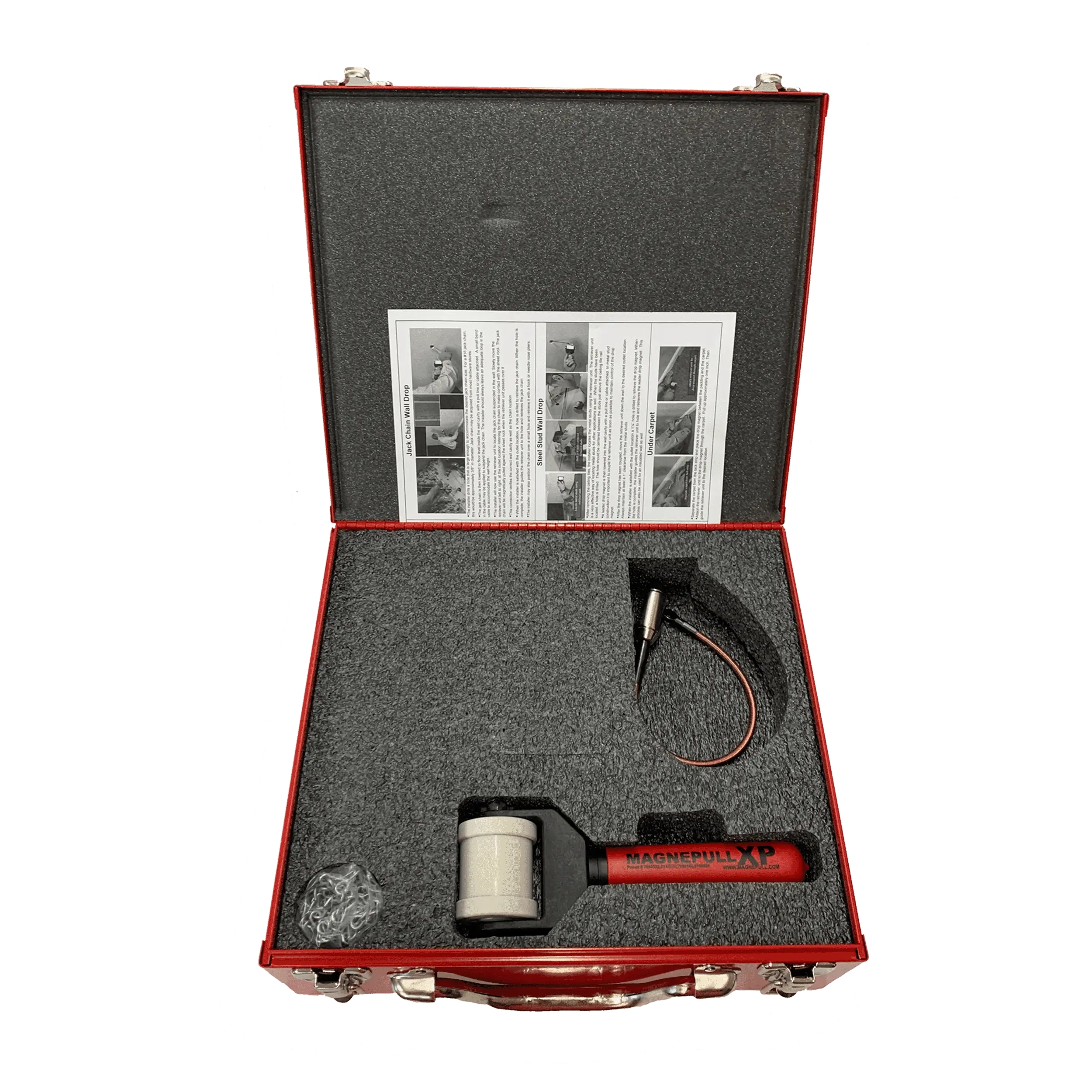 Magnepull XP1000-MC Magnetic Wire Puller with Flexible Steel Leader & Metal Case, 30% Increased Pulling Strength, Reduces Wire Time by Up to 70%