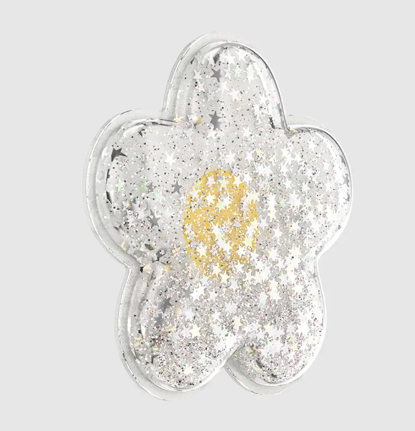 Popsockets Tidepool Squishy Daisy White PopTop - Unisex Mobile Phone Accessory, Stand, Holder, Speaker Stand, Digital Print Colorful Floral Snap Hook Phone Straps & Charms, Accessories