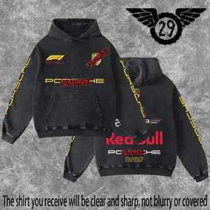 Dirt 29 - Pors F1 Racing Washed Hoodie Vintage Motocross Streetwear Hoodie Dirt Bike Graphic Pullover Y2K Racing Hoodie Oversized Acid Wash Hoodie MX Rider Apparel Unisex Motorcycle Racing Sweatshirt Retro Moto Cross Hoodie