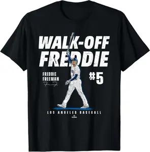 100% Cotton Walk-Off Freddie Freeman Los Angeles Baseball MLBPA T-Shirt