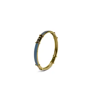 Cobra Bangle with Enamel Detail - Lavender