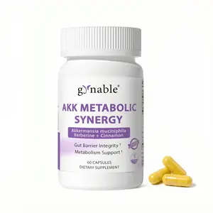 Gynable AKK Probiotic & Berberine Capsules for gut health & debloat support. With Akkermansia muciniphila, Ceylon cinnamon & chromium for weight & glucose support. 30 servings, USA made, third-party tested for purity, anti hunger pills,wt loss slimming