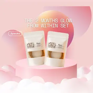 The Glow Up Set Herbal Tea Two Packs Vetiver Roots Khamare Gongoli Natural Wellness Tea Beauty Tea