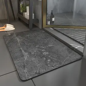 Bathroom Absorbent Non-Slip Mat, Diatomite Soft Pad, Diatomaceous Earth Mat, Quick-Dry Home Use, Entrance Floor Mat, Bathroom Drying Doormat, Bathroom Rug, Anti-Skid Bath Mat, Bathroom Mats