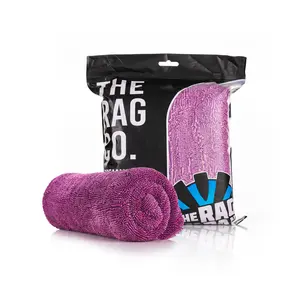 The Rag Company - The Liquid8r Colorburst - Absorbent 70/30 Blend Microfiber Drying Towel for Cars, Trucks, SUVs, Twist Loop, 1100gsm, 25in x 36in