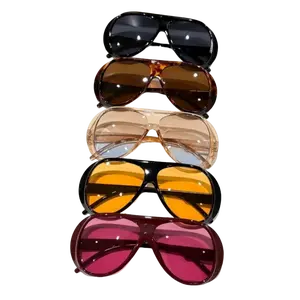 5-Pack Unisex Oversized Vintage Sunglasses UV400 Protection Lightweight Fashion Shades for Men & Women Daily Wear Beach Travel Outdoor Activities Trendy Eyewear Set