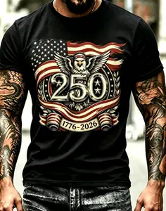 Men'S And Women'S Patriotic T-Shirts for The 250Th Anniversary of America'S Independence Day, Commemorative T-Shirts - Inheritance of Freedom of Faith, 1776-2026 Retro Design, Ideal Gifts for Men And Women for July 4Th