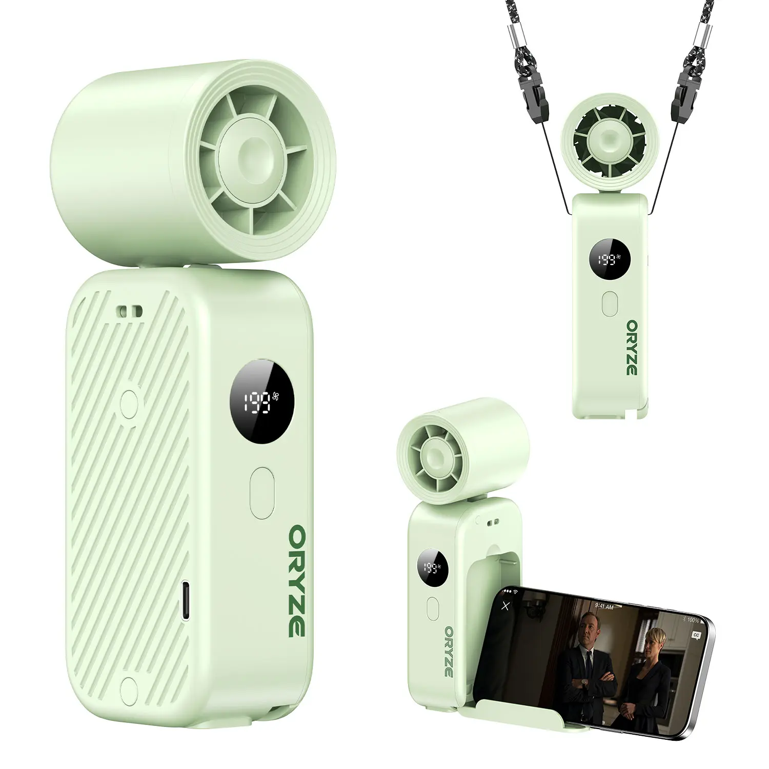Neck-Waist-Wearable Turbo Fan 5000mAh Long Battery LifeHands-Free Clip-On Cooling  199 Adjustable Levels, , Lightweight & Rugged Design for Travel, Outdoor Activities & Summer Essentials DealsForYouDays