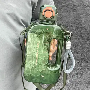 750ml Portable Square Water Bucket Space Cup With Scale Large Capacity Water Bottle Suitable For Outdoor Fitness Exercise