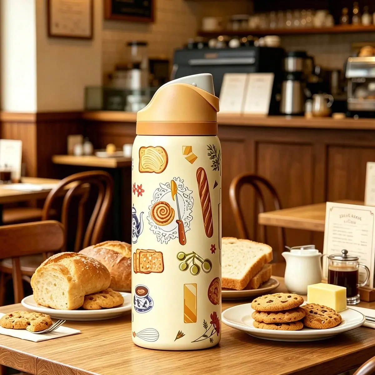 Limited Edition Brunch Bunch Insulated Stainless Steel Vacuum Flask - 32oz/945ml Double-Straw Outdoor Water Bottle - Ice Cow Cup for Camping, Travel - 4th of July Decor, Soccer Gear, Summerwins Kitchen Drinkware Accessory