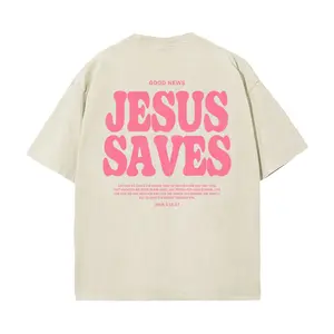 Jesus Saves Christian Unisex Washed T-Shirt – Faith-Inspired Style