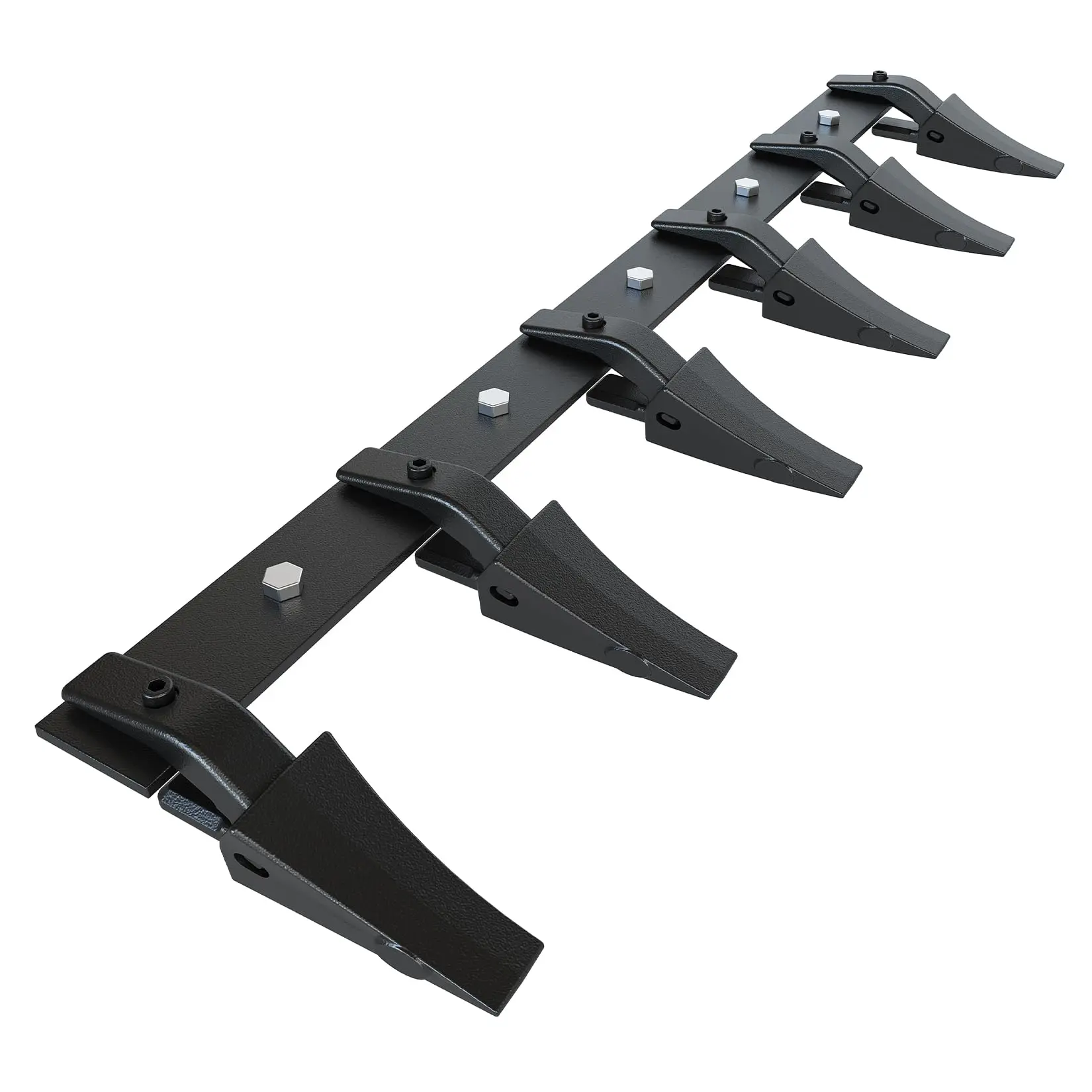 GARVEE 60" Bucket Tooth Bar - Heavy Duty Alloy Steel, 6 Replaceable Teeth, Universal Fit for Tractor Loader, Rust-Resistant Coating, Ideal Excavator Attachment for Enhanced Performance and Durability.