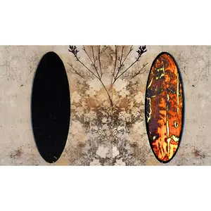 Elegant Long Oval DIY Glass Pendant Base [Black or Clear] 90 COE Fusible Precut Bullseye Glass Shapes