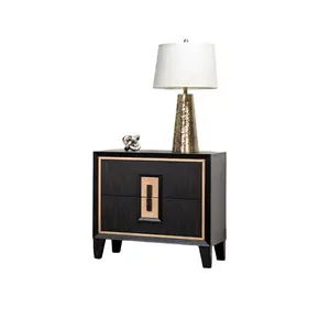 Contemporary Espresso 1pc Bedside Nightstand Wooden Finger Pull Drawer Bedroom Furniture, side table, bedside furniture, side table with drawers and shelves, suitable for bedrooms and living rooms