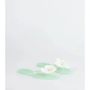 On Vacay Flower Strap Jelly Sandals