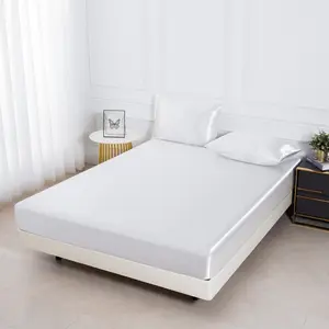 Luxury Vintage Satin Silk Bed Sheet Set, Anti-Static Soft Touch, All Seasons, High-Quality Bedding Accessories, Satin Bed Sheets