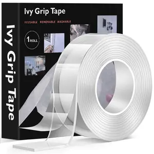 Double Sided Tape Heavy Duty(16.4FT), Nano Double Sided Adhesive Tape, Clear Mounting Tape, Large area tape, Photo frame & hanging stickers