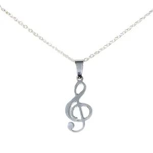 Music Lovers Treble Clef Pendant Necklace