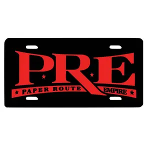 PRE Paper Route Empire Aluminum License Plate - Lightweight, 12" x 6" Size, Customizable with Personalized Text & Unique Graphics