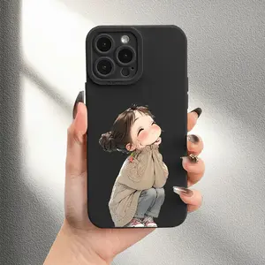 Innocent Little Girl Pattern UV Printing Phone Cover 360 Degree Full Protection for iPhone 11 12 13 14 15 16 Pro Max XR X/ XS 7 8 Plus SE Mini for Smartphone Best Gift Birthday Gift Boy & Girl