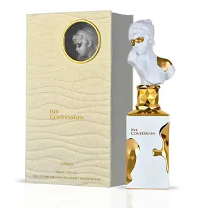 Her Confession Eau De Parfum Spray 100ML (3.4 OZ) by Lattafa | A Captivating Fusion of Cinnamon, White Florals & Musk, Finished with Rich Vanilla.