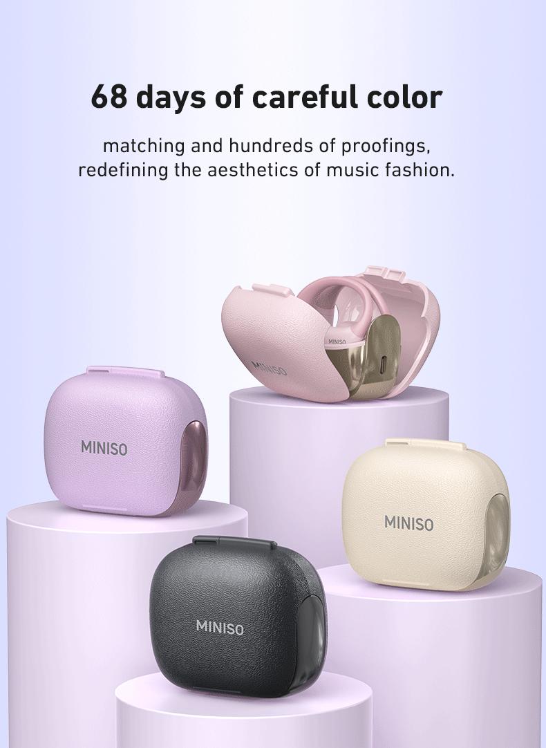 MINISO MS200 OWS Bluetooth Headset IPX5 Waterproof HIFI Sound Quality 40 Hours Battery Charging Case Built-in Microphone Long-distance Connection MINISO MS200 OWS Bluetooth Headset IPX5 Waterproof HIFI Sound Quality 40 Hours Battery Charging Case Built-in Microphone Long-distance Connection