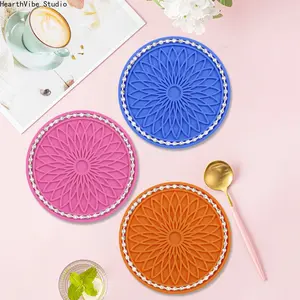 Universal 2.75" Silicone Car Coasters | Deep-Dish Raised Edge Anti-Sticky Cup Holder Insert Protector, Non-Slip Anti-Rattle Vehicle Mat for Cars, SUVs, Trucks