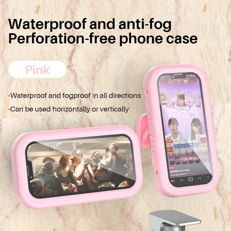 360 ° rotatable Bathroom Waterproof Phone case Bathroom Shower Drama Chasing Tool Kitchen Wall Hanging Lazy Person Bracket