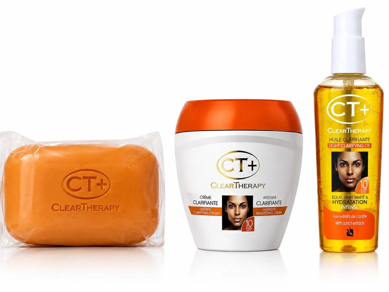 CT+ Clear Therapy Set of 3. CT+ Clear Therapy Cream 400ml, Oil and Soap.