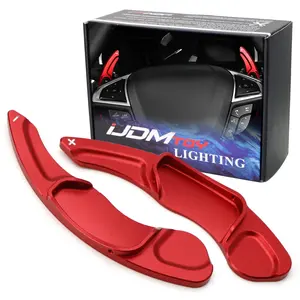 iJDMTOY Red CNC Billet Aluminum Large Paddle Extensions For 2013-2020 2nd Gen Ford Fusion, 2013-2016 Ford Edge, 2016-2018 Lincoln MKX