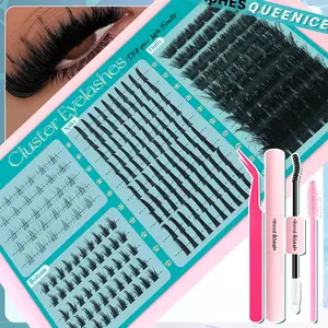 Fluffy Lash Clusters, Mixed Length, D Curl Structure, Reusable Bottom Lash Clusters, Thick Mink Strip Lashes, DIY Spiky Manga Lash Extensions
