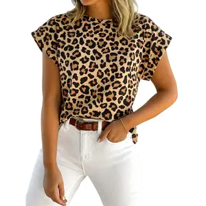 Tankaneo Womens Summer Cap Sleeve Tank Top Crew Neck Solid Casual Loose Fit Basic Tee Shirt